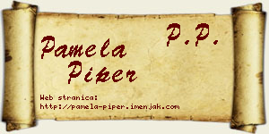 Pamela Piper vizit kartica